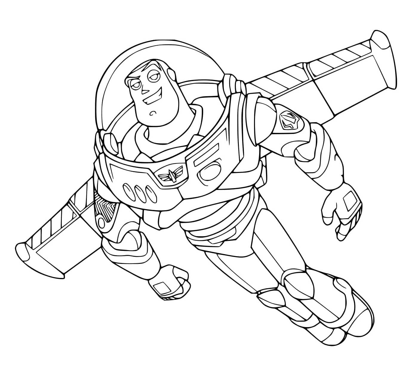 Smilende Buzz Lightyear fargelegging