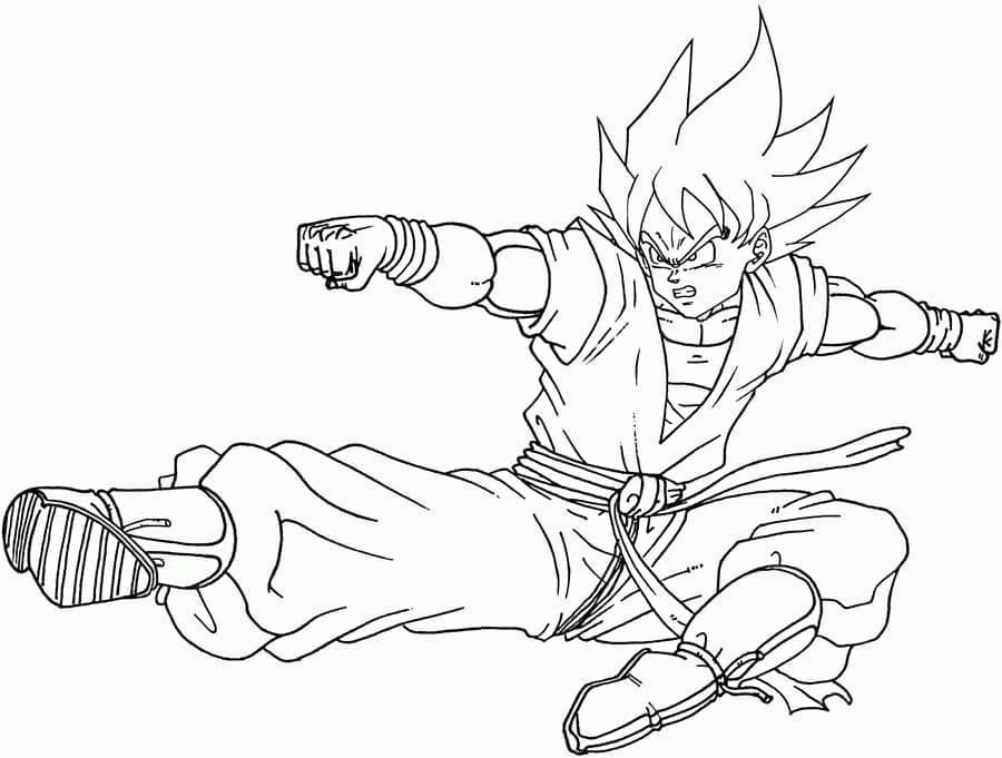 Son Goku gratis for barn fargelegging