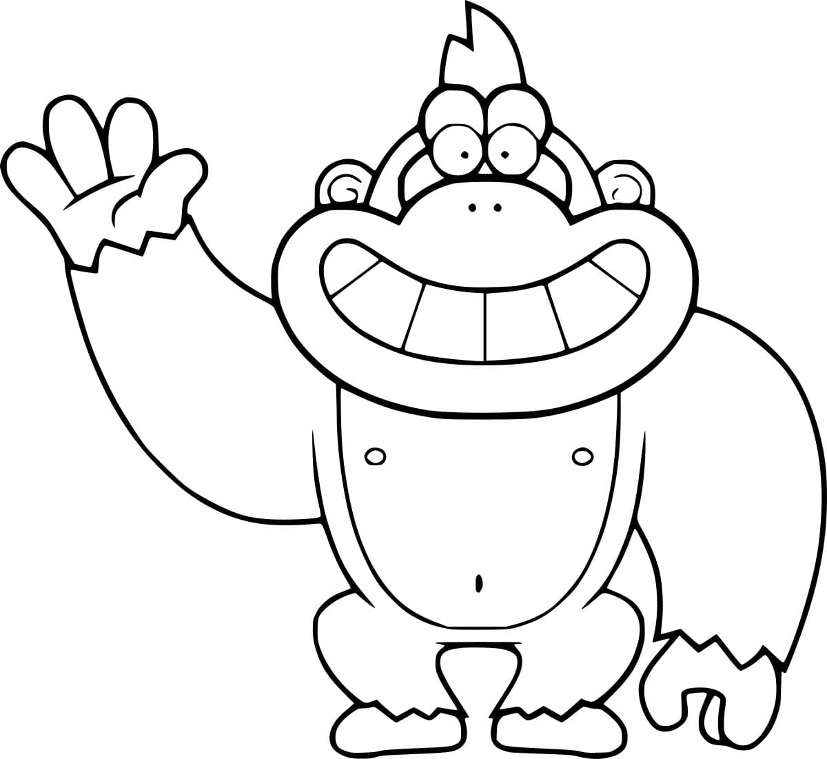 Søt gorilla fargelegging