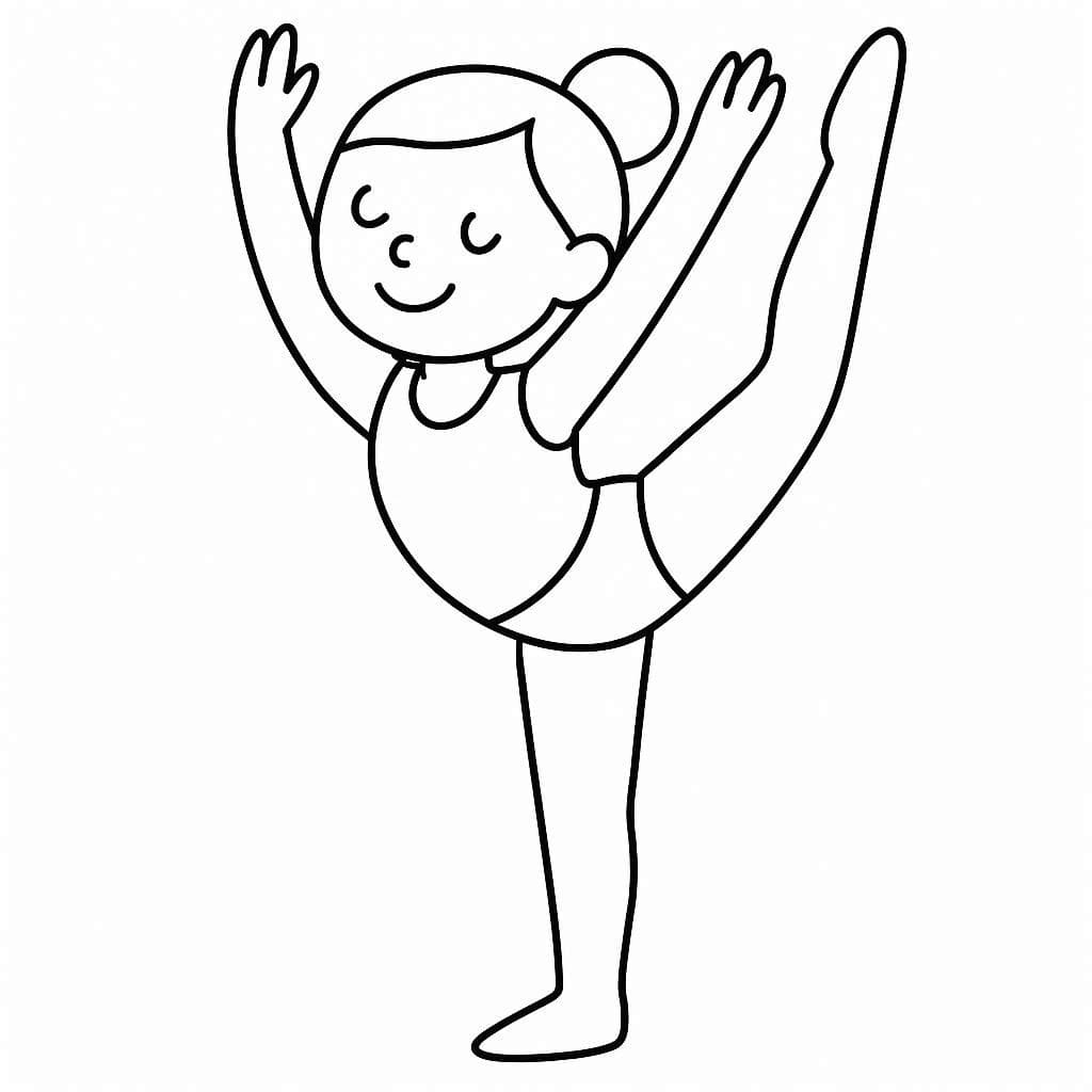 Søt gymnastikk fargelegging