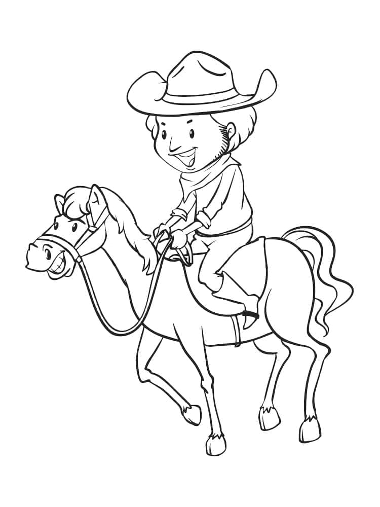 Søtt cowboy fargelegging