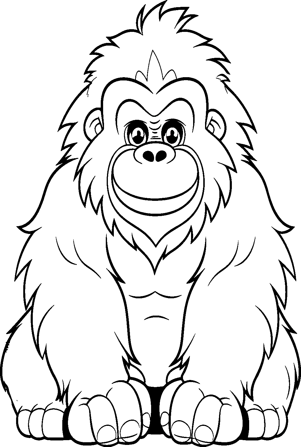 Søtt gorilla fargelegging