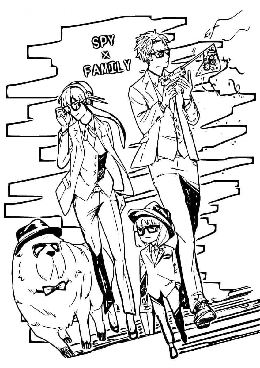 Spy x Family Utskrivbar fargelegging