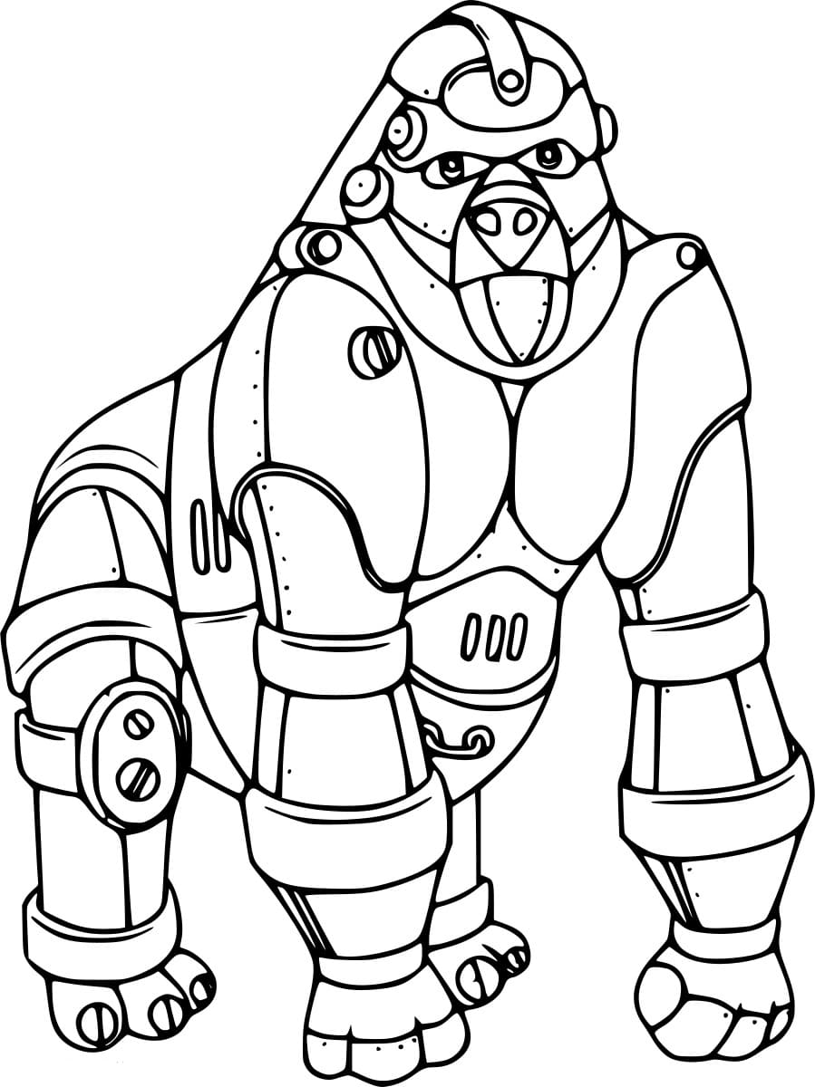 Steampunk-gorilla fargelegging