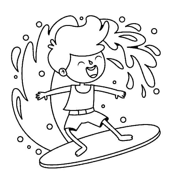 Surfegutten fargelegging
