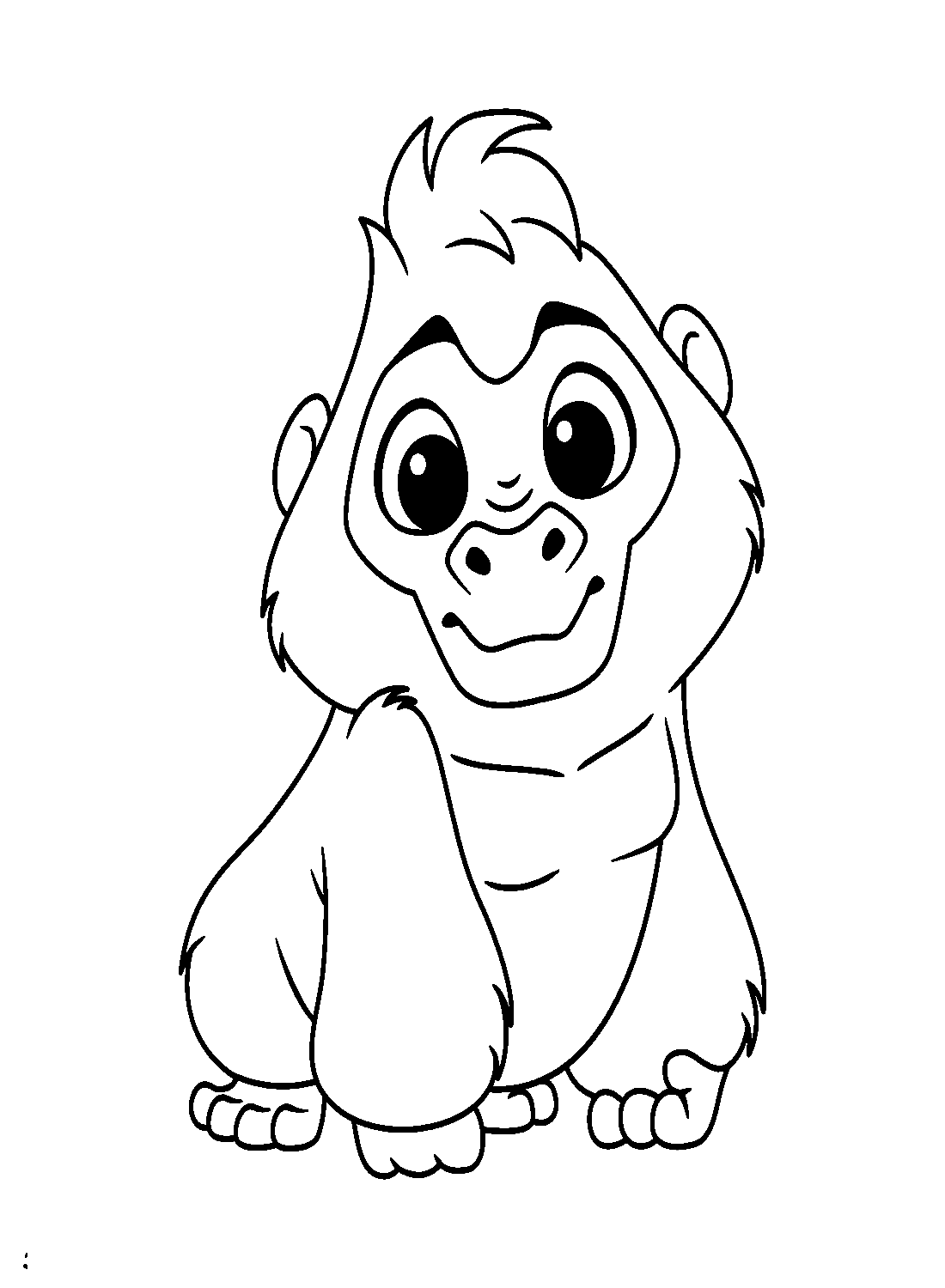 Tegneseriegorilla fargelegging