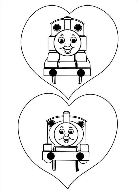 Thomas og kjæresten fargelegging