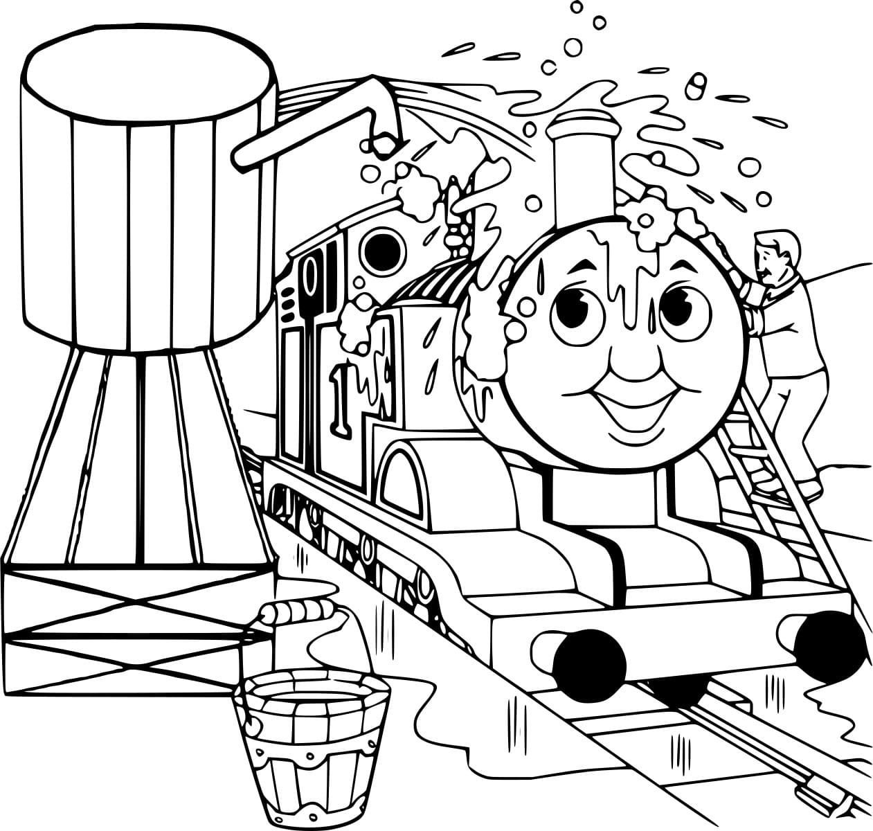 Thomas tar et bad fargelegging