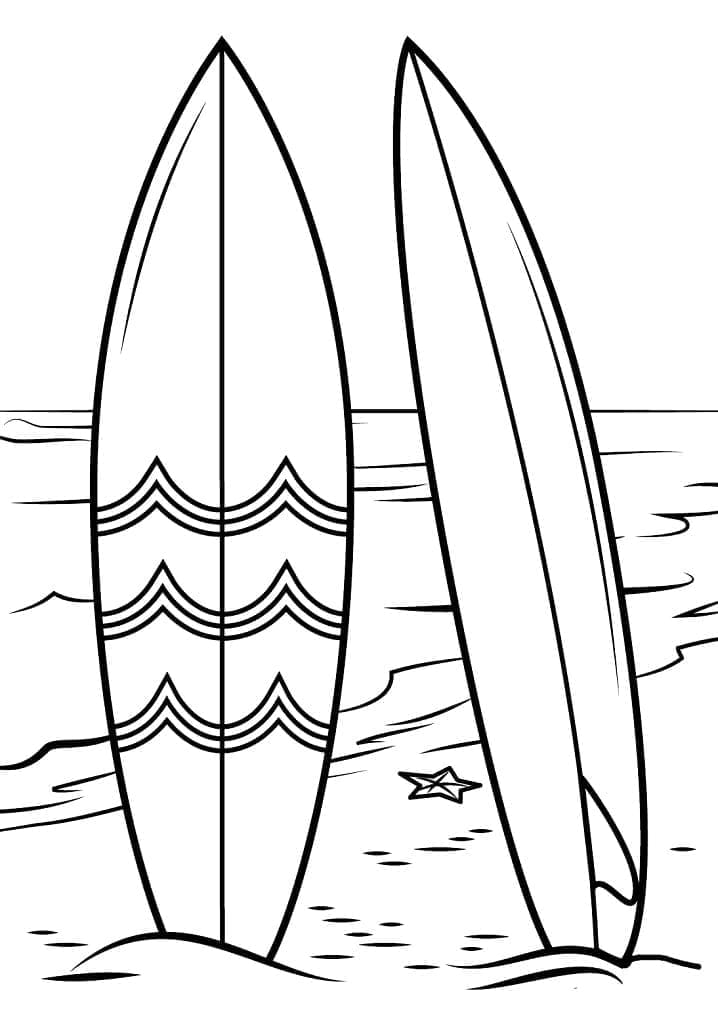 To surfebrett fargelegging