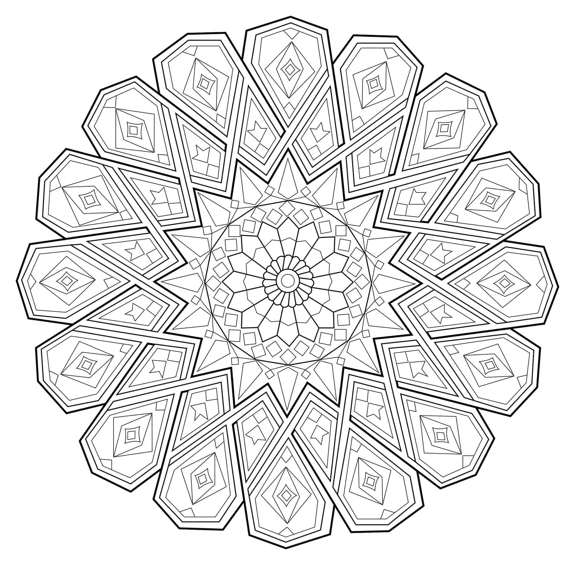 Utrolig vanskelig mandala fargelegging