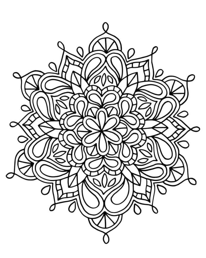 Utskrivbar mandala fargelegging
