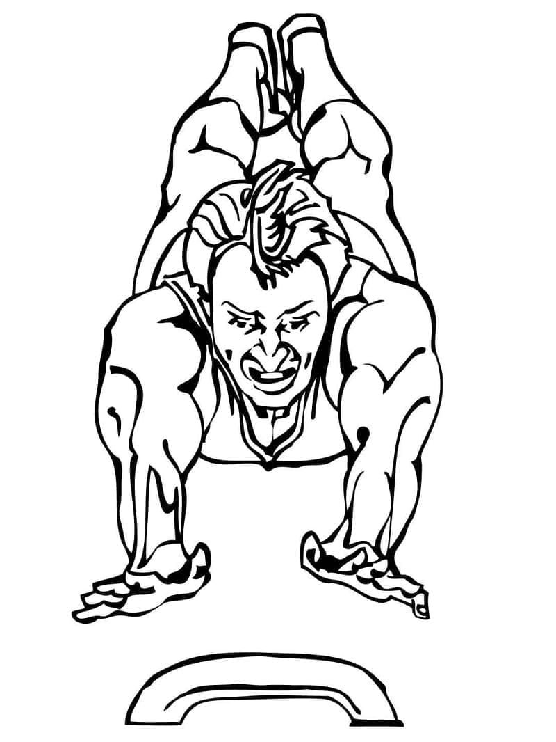 Vault kunstnerisk gymnastikk fargelegging