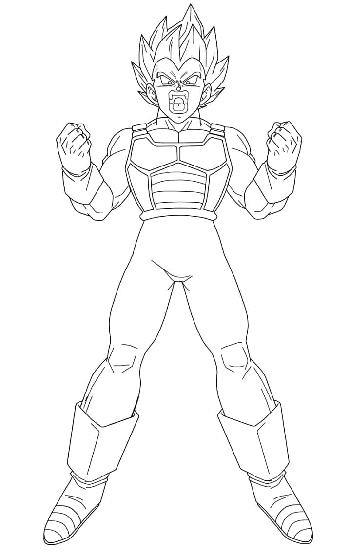Vegeta i Dragon Ball fargelegging