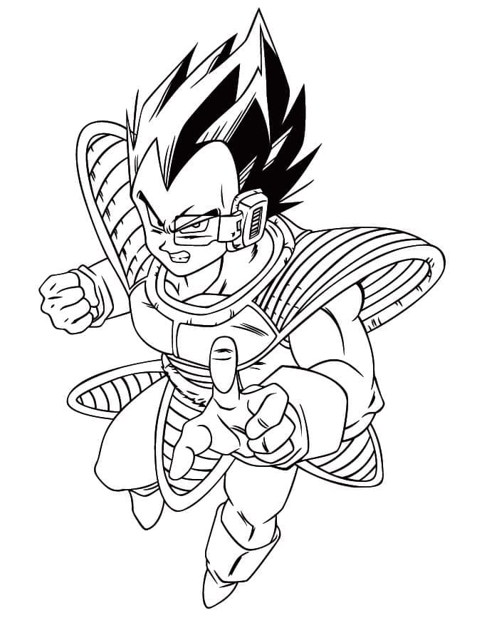 Vegeta kjemper fargelegging