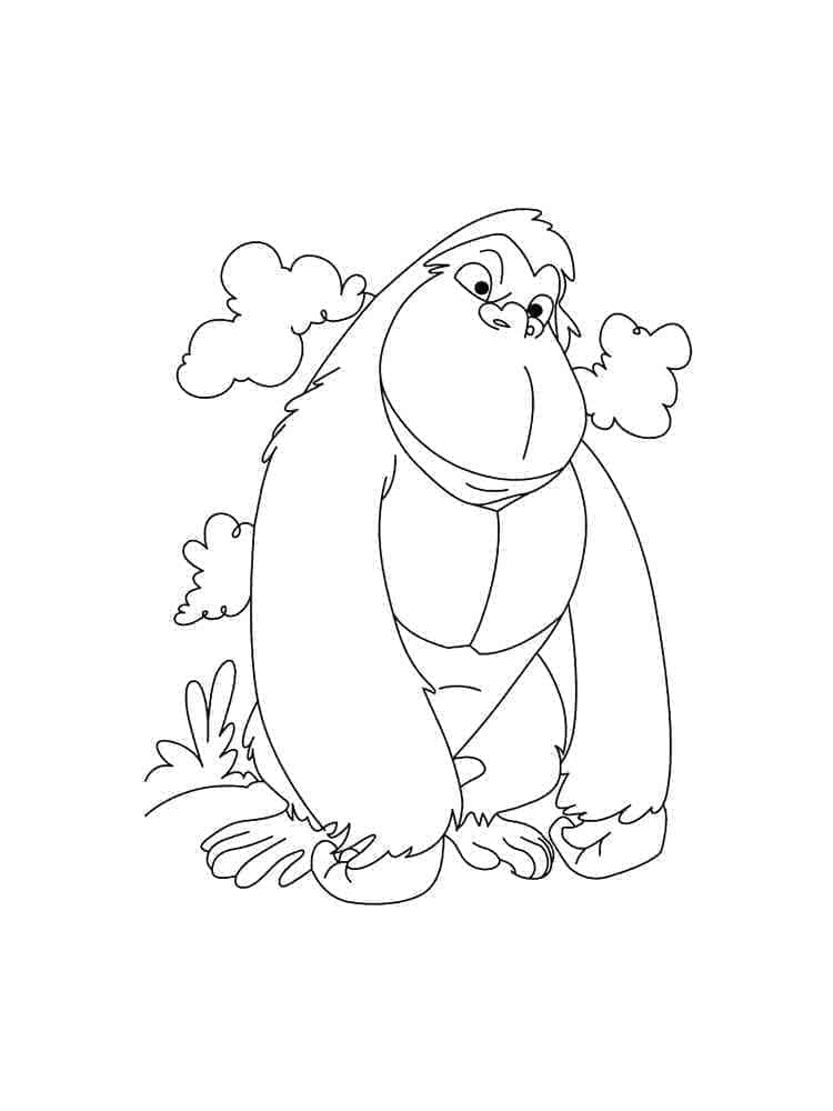 Veldig morsom gorilla fargelegging