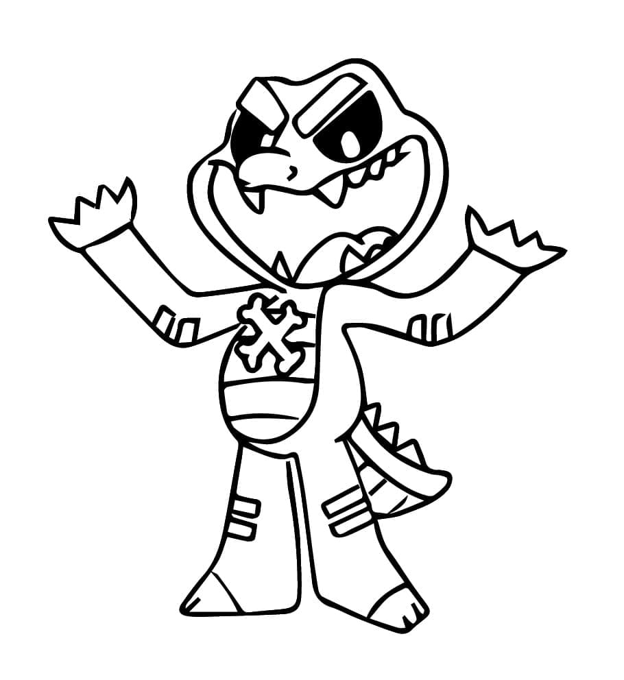 Allister Gator i Nightmare Critters fargelegging Allister Gator i Nightmare Critters fargelegging