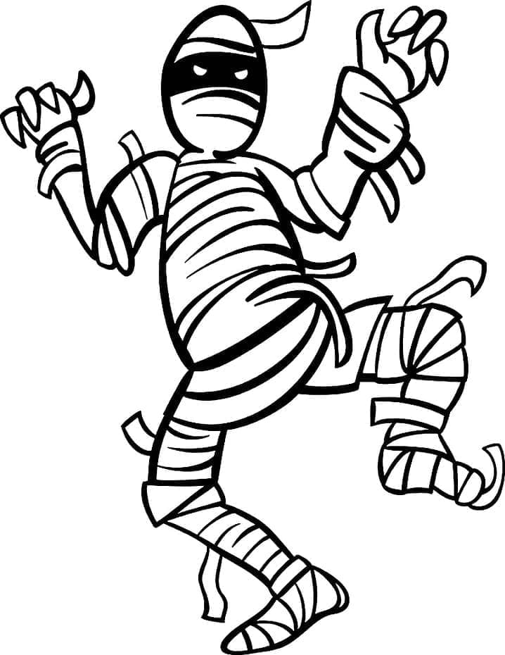Animert mumie fargelegging Animert mumie fargelegging