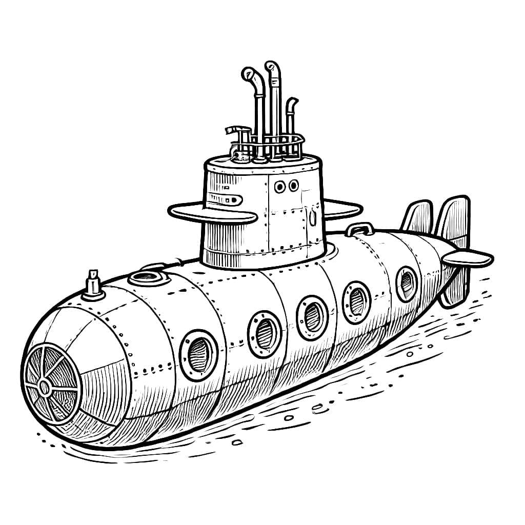 Atomubåtbilde fargelegging