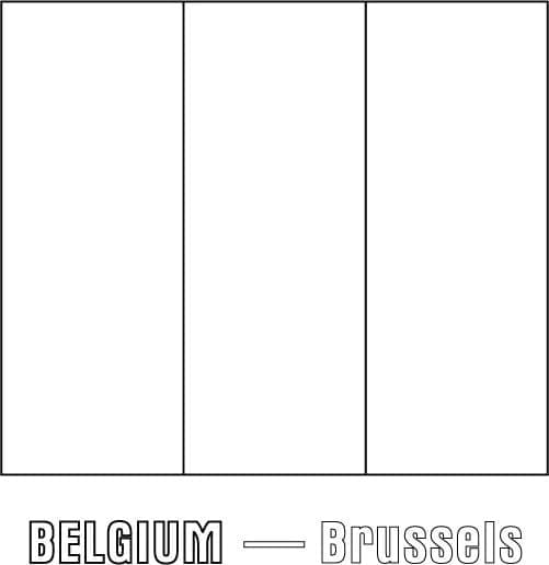 Belgias flagg gratis fargelegging