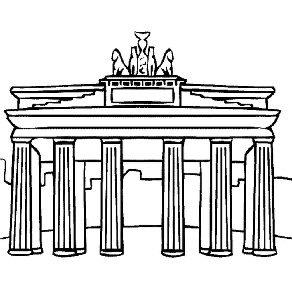 Brandenburger Tor i Berlin fargelegging