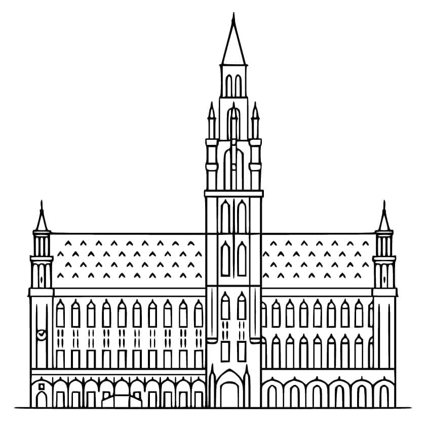 Brussel rådhus fargelegging