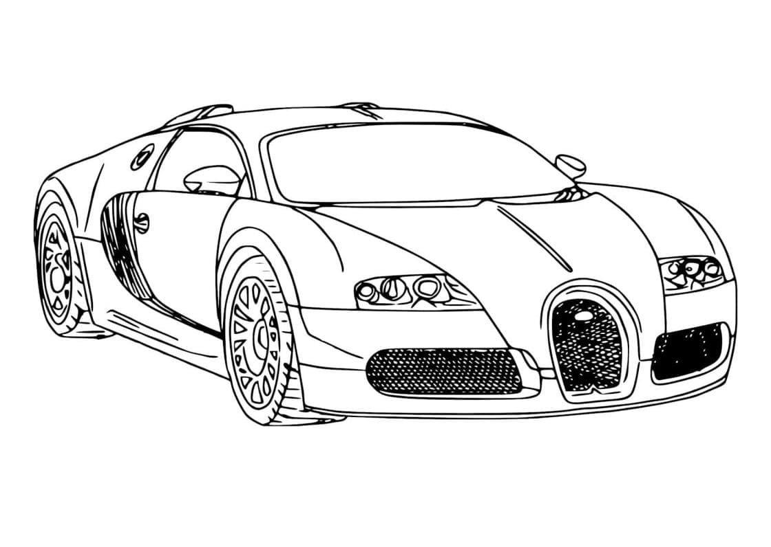 Bugatti-bil fargelegging