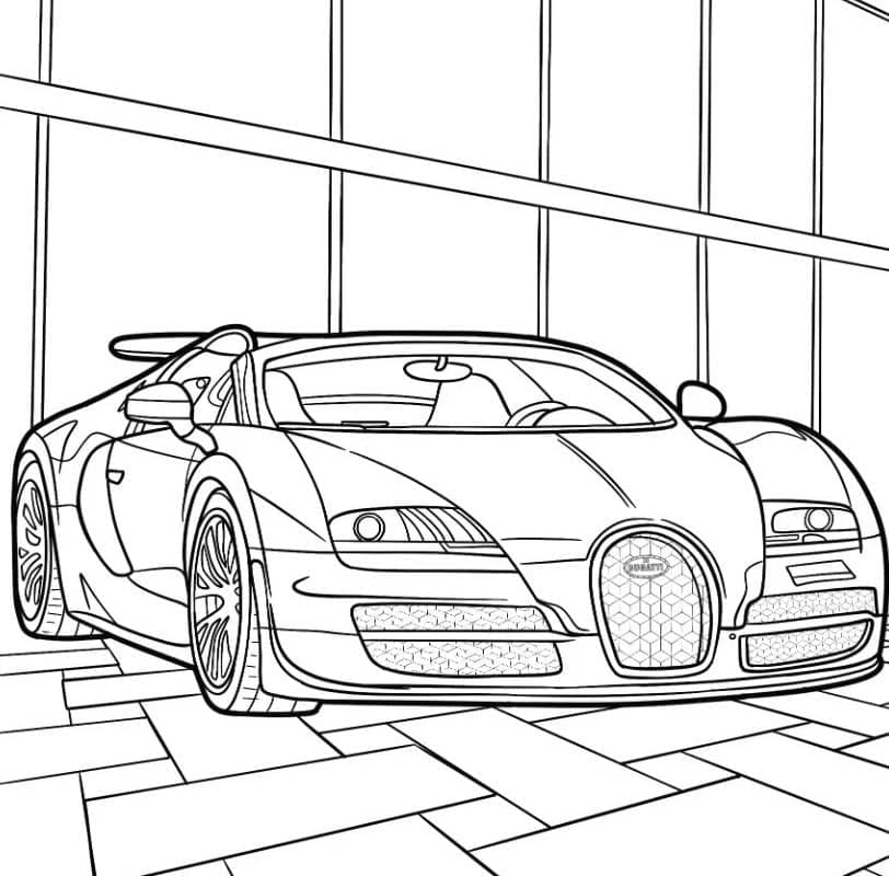 Bugatti for 6-åringer fargelegging