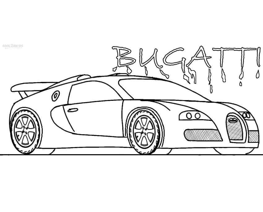 Bugatti Gratis utskrift fargelegging