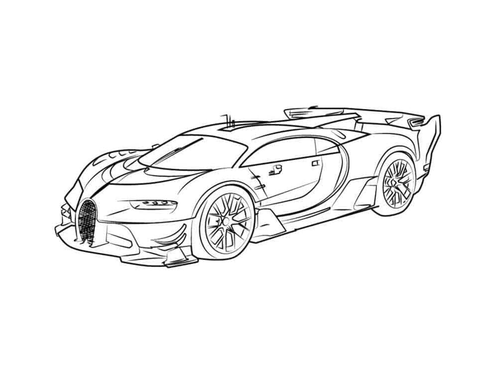 Bugatti Speed Car fargelegging
