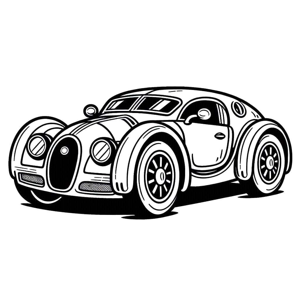 Bugatti utskrivbar for barn fargelegging