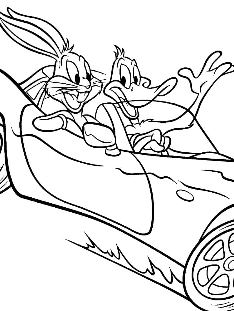 Bugs Bunny med Daffy Duck fargelegging