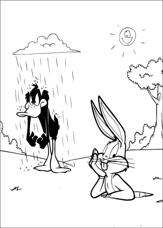 Bugs Bunny og Daffy Duck fargelegging