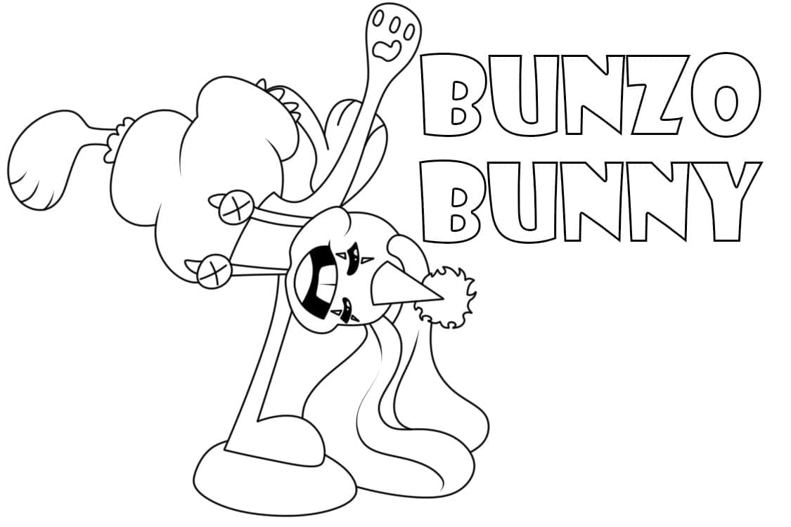 Bunzo Bunny å skrive ut fargelegging