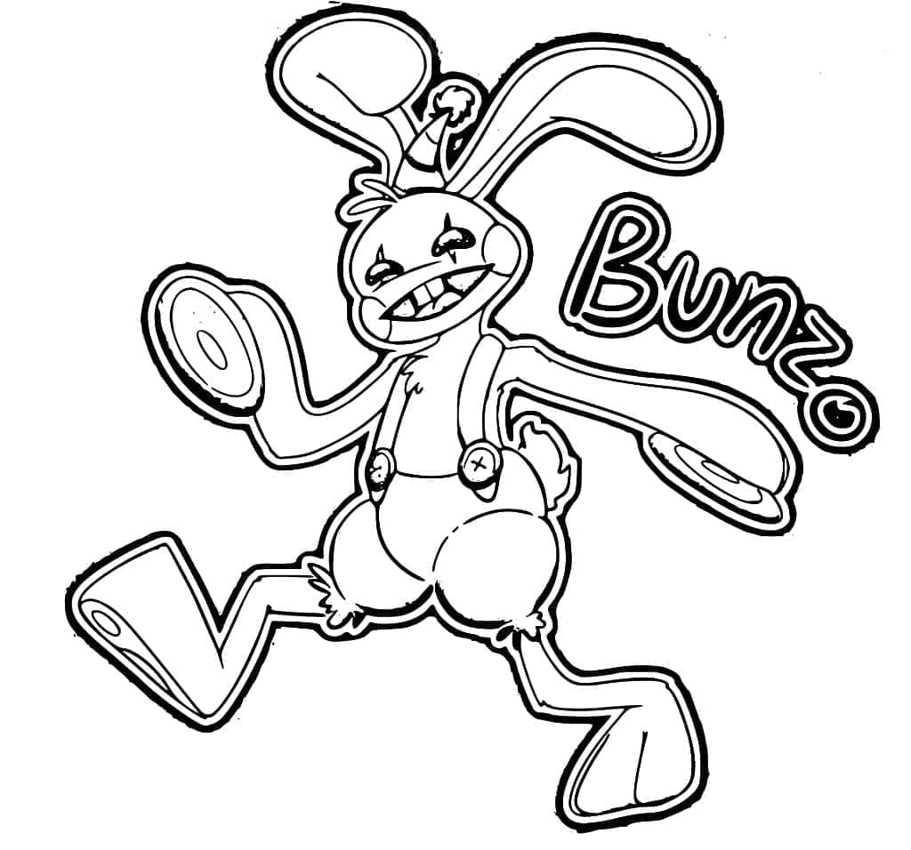 Bunzo Bunny i Poppy Playtime fargelegging
