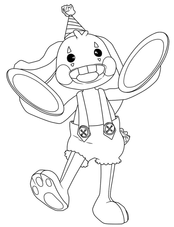 Bunzo Bunny i Poppy Playtime Kapittel 2 bilde fargelegging