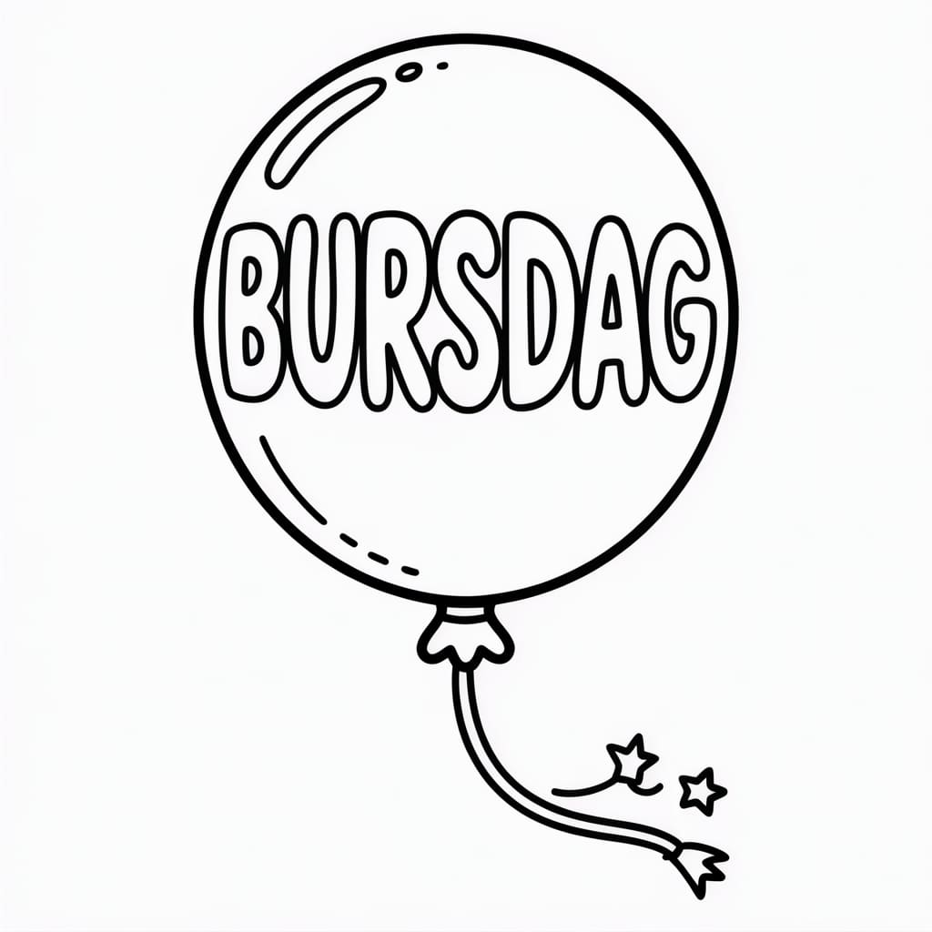 Bursdagsballong fargelegging