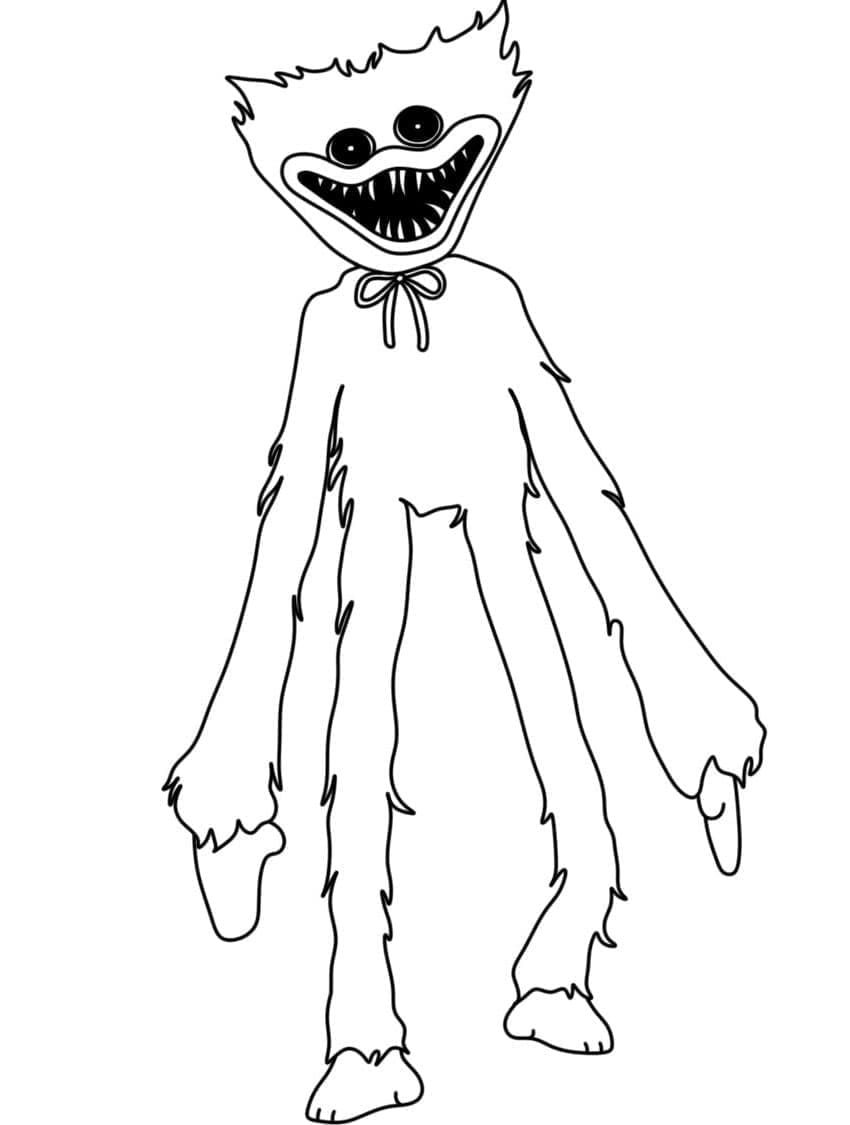 Creepy Huggy Wuggy fargelegging