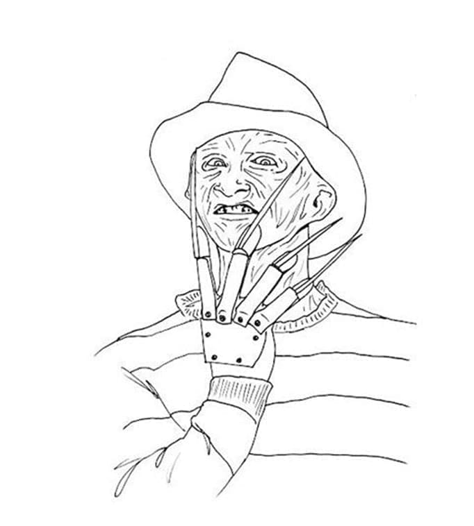 Den skremmende Freddy Krueger fargelegging