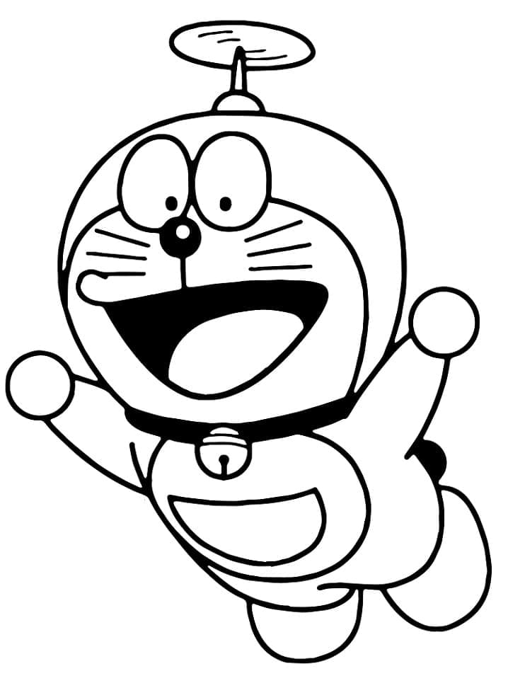 Doraemon flyr fargelegging
