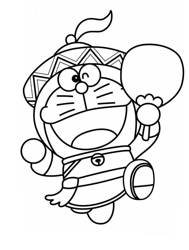 Doraemon kostyme fargelegging