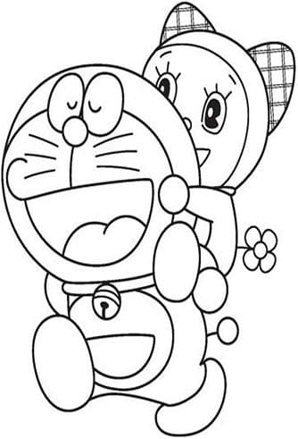 Doraemon og Dorami fargelegging