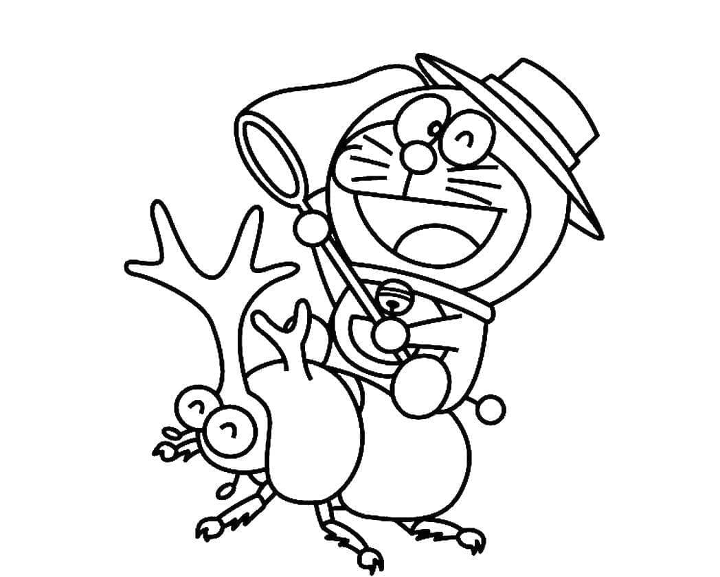 Doraemon og insektet fargelegging