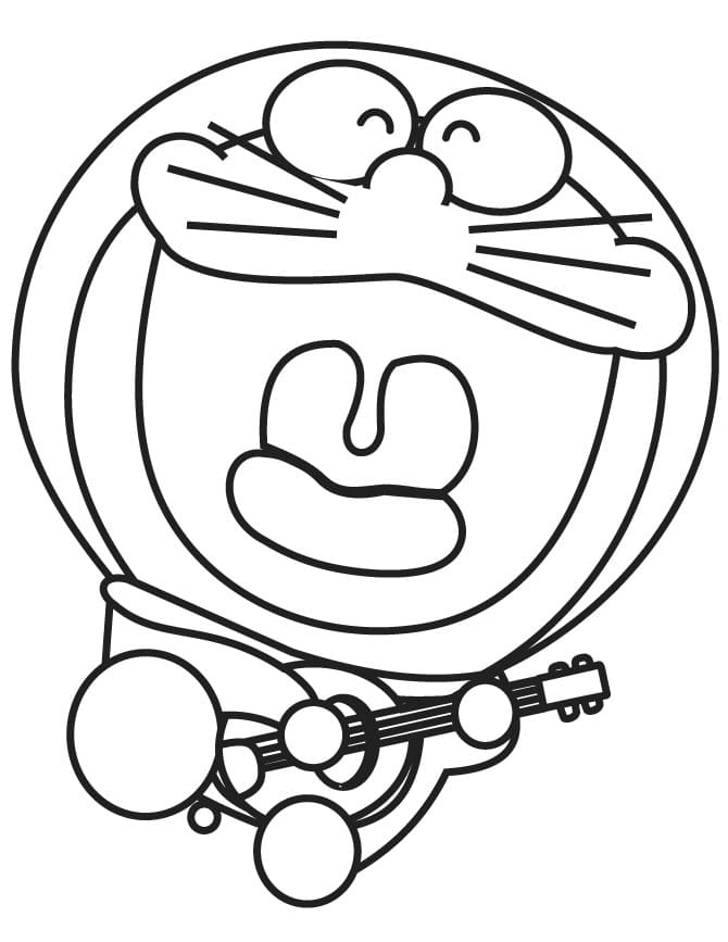 Doraemon spiller piano fargelegging
