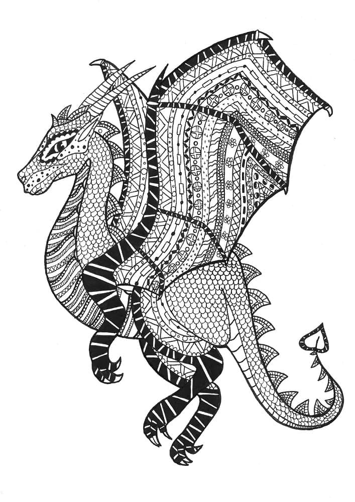 Dragezentangle fargelegging