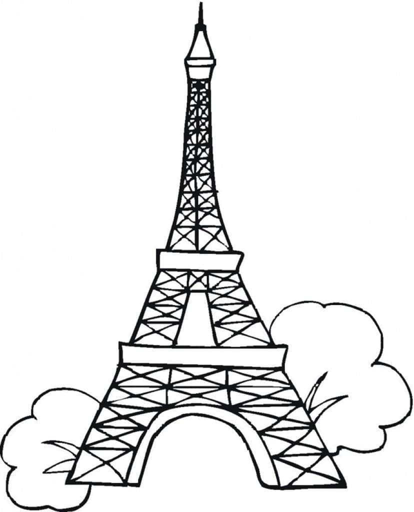 Eiffeltårnet i Paris fargelegging