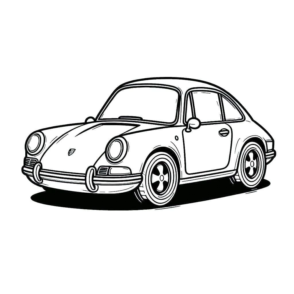 En Porsche bil fargeleggingsside