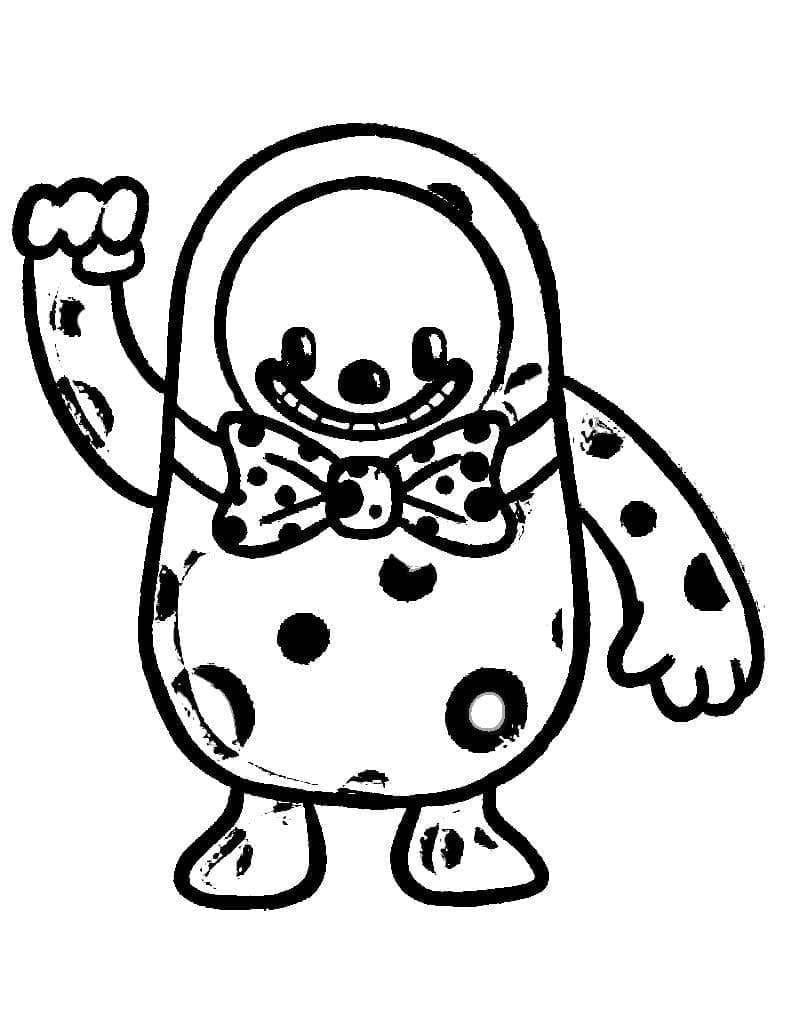 Fall Guys Klovn fargelegging Fall Guys Klovn fargelegging