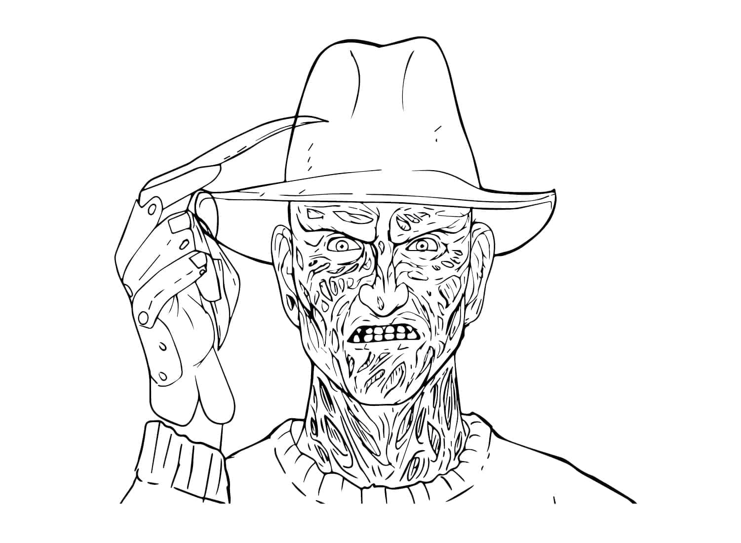 Freddy Krueger gratis fargelegging