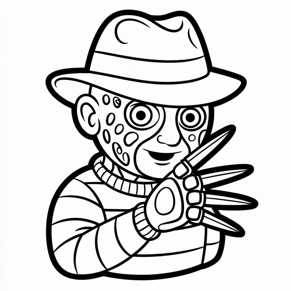 Freddy Krueger rett og slett fargelegging