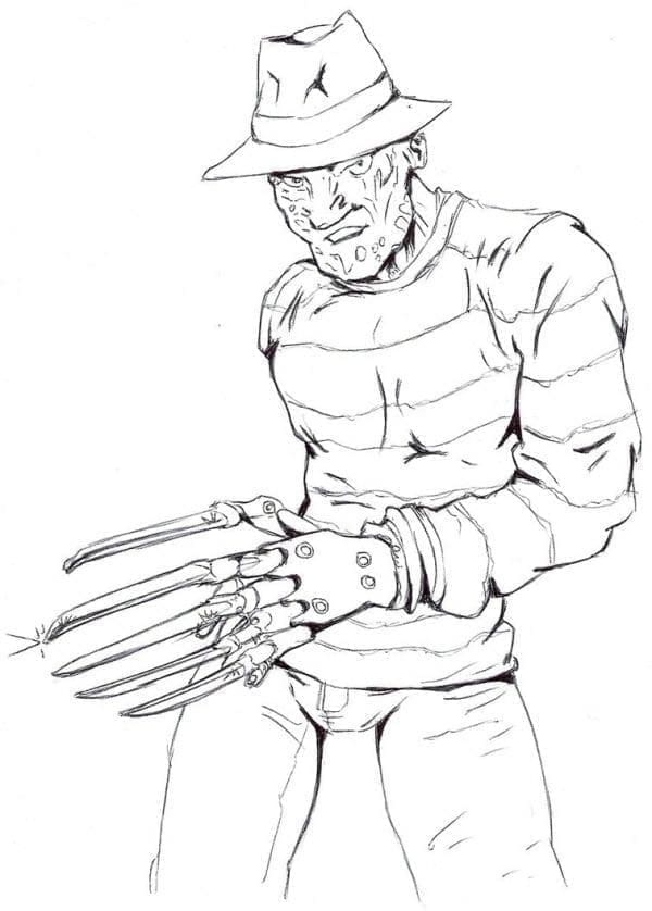 Freddy Krueger trykk fargelegging